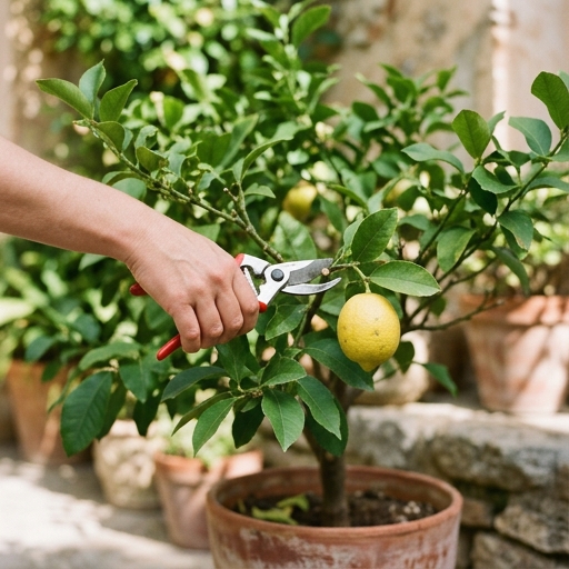 Limoni in Vaso: Come Coltivarli alla Maniera Italiana 8 Potatura di un ramo di limone con forbici pulite
