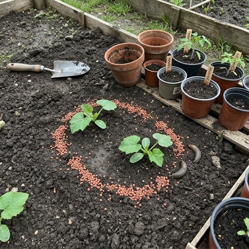 Mani con guanti da giardinaggio che spruzzano sapone di Marsiglia su pianta di pomodoro con afidi