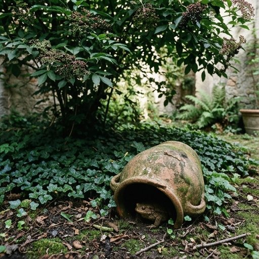 Aiuola senza pesticidi con trappola a birra interrata a livello del suolo e barriera in rame attorno alle lattughe